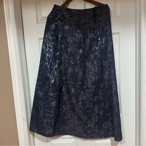 Elegant Black Floral Party Skirt